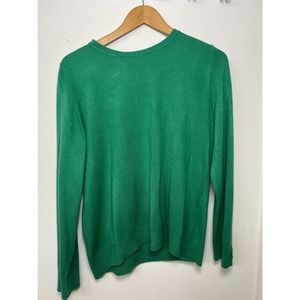 BHS Bottle Green Crewneck Long Sleeve Sweater Size 18 (XL)
